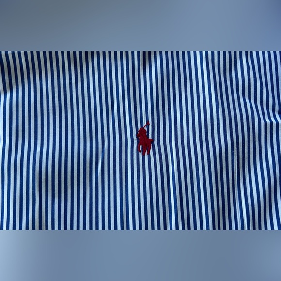 Ralph Lauren Blue Label Blue & White Striped Long Sleeve Shirt, 2XLT - Picture 3 of 4